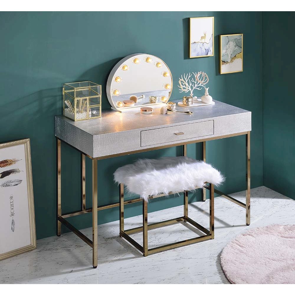 Alma Accent Mirror White. Picture 5