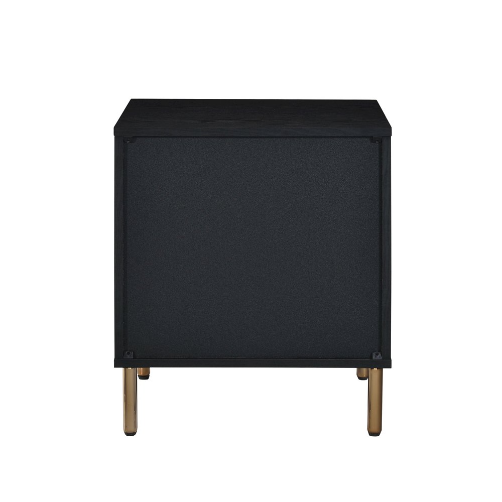 Myles Nightstand Black, Silver & Gold. Picture 5