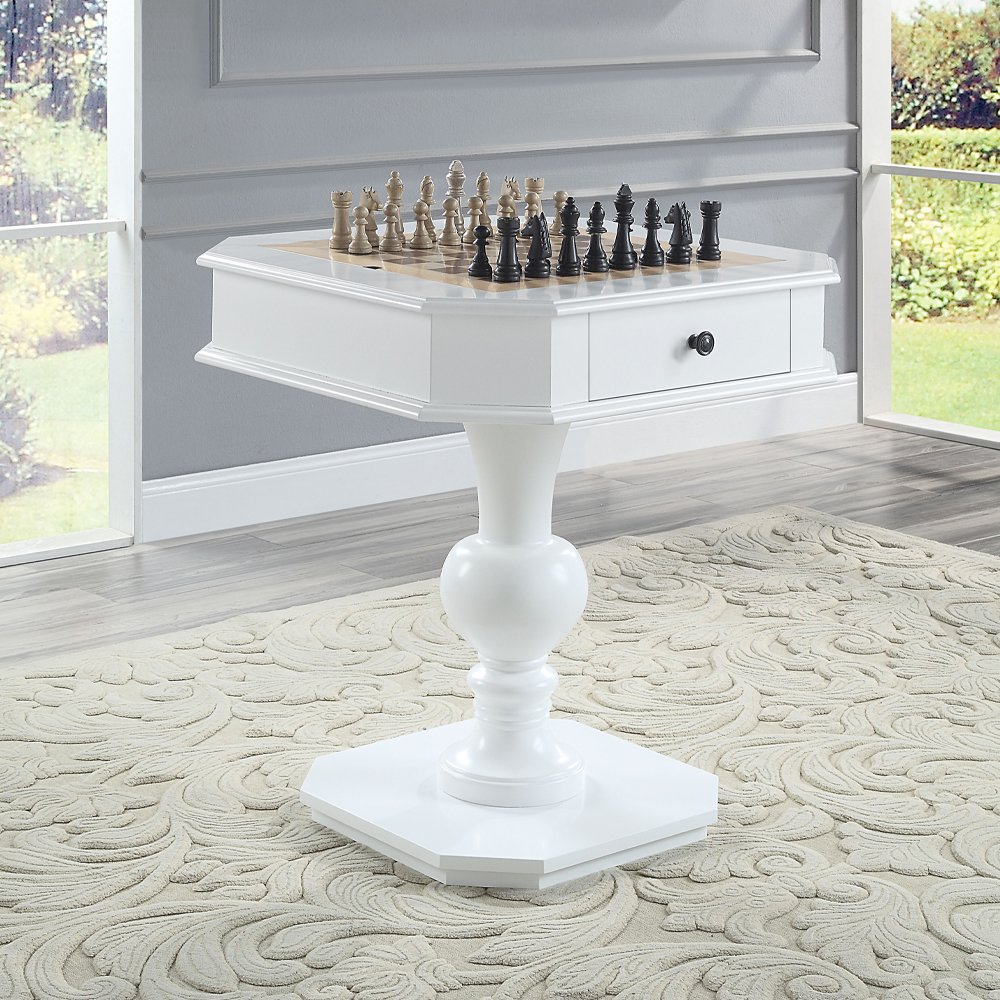 Galini Game Table White. Picture 1