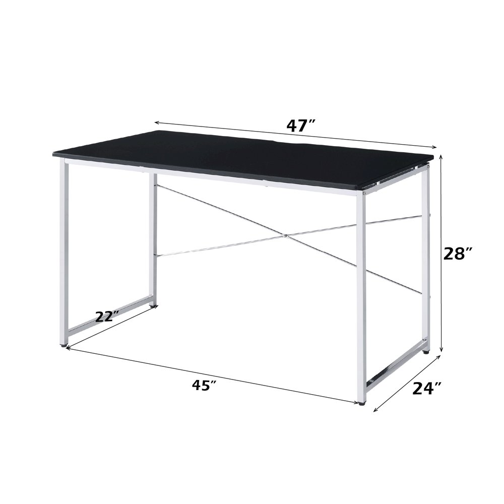 Tennos Vanity Desk(Same 93195) Black & Chrome. Picture 5