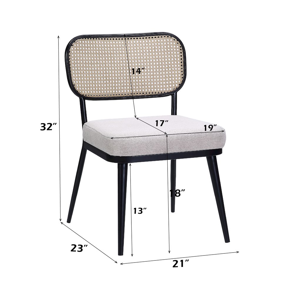 Colson 3 Pcs Table & Chairs Set Black. Picture 10