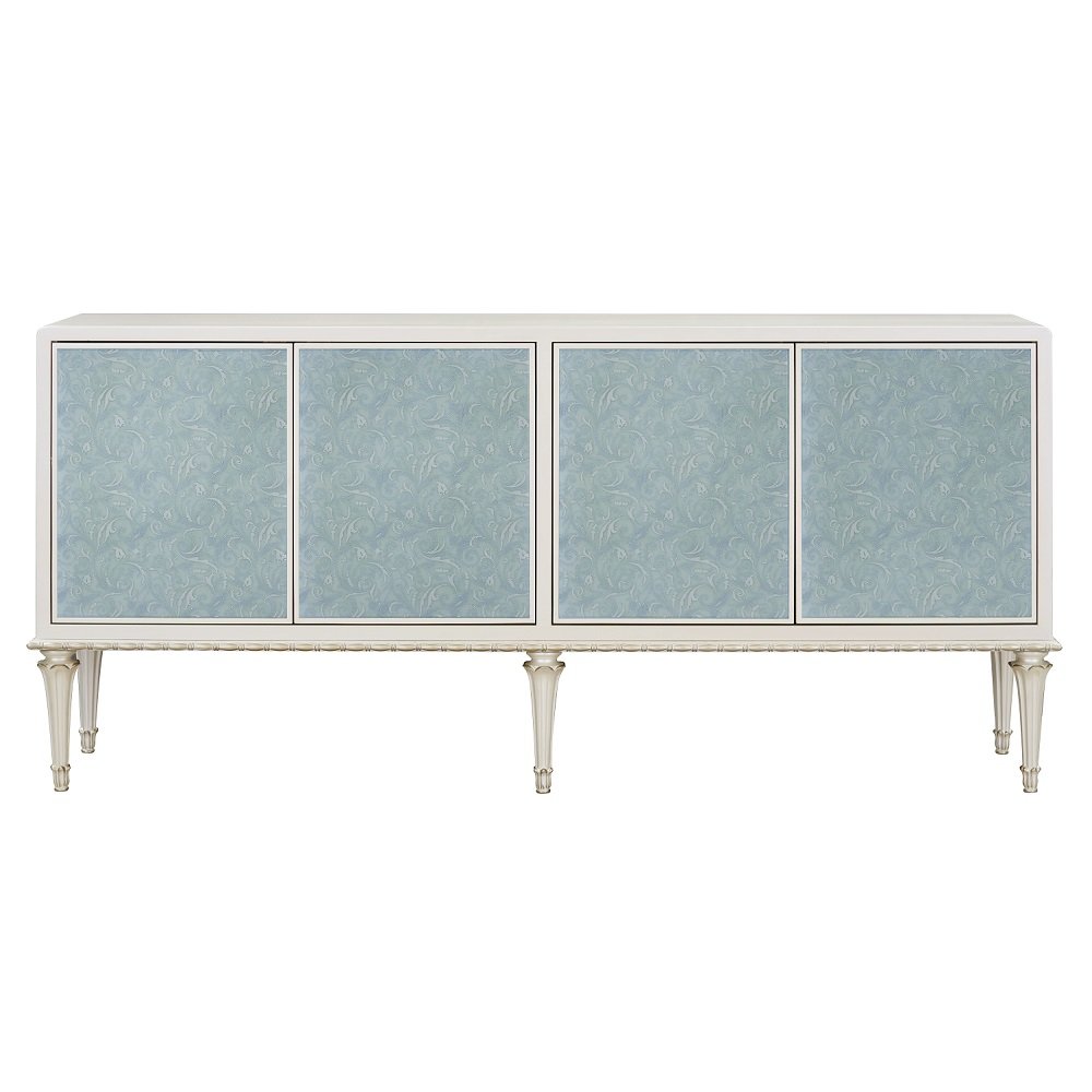 Ansaldo Console Cabinet Pearl White & Silver Shimmer. Picture 3