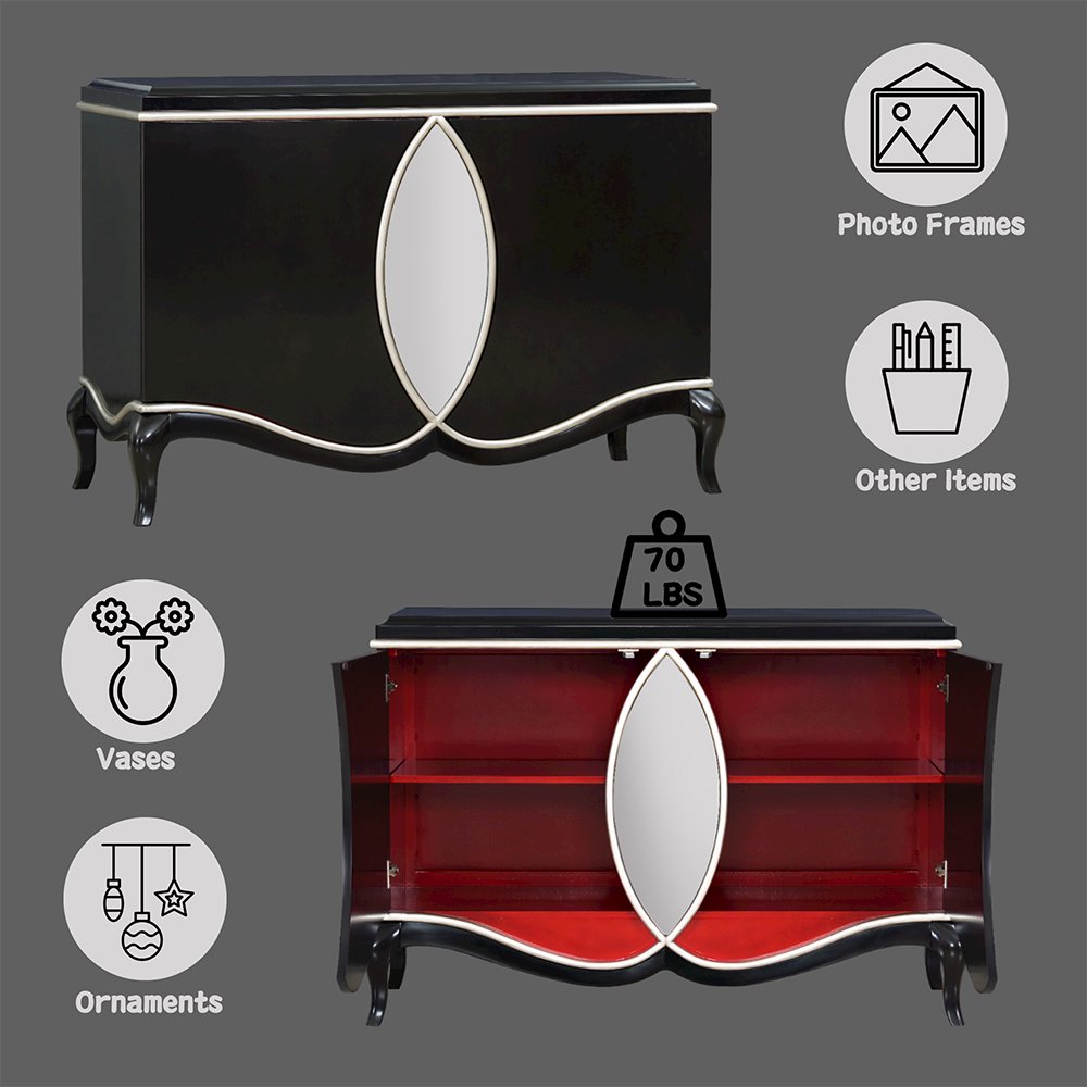 Ashor Console Cabinet Black. Picture 7