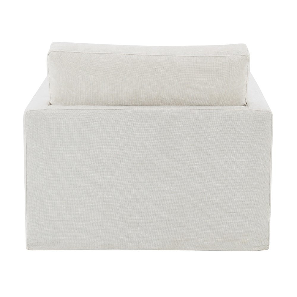 Naveen Swivel Chair w/Pillow Ivory Fabric. Picture 5
