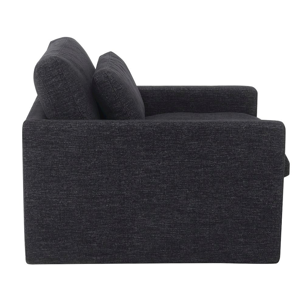 Naveen Swivel Chair w/Pillow Dark Gray Fabric. Picture 4