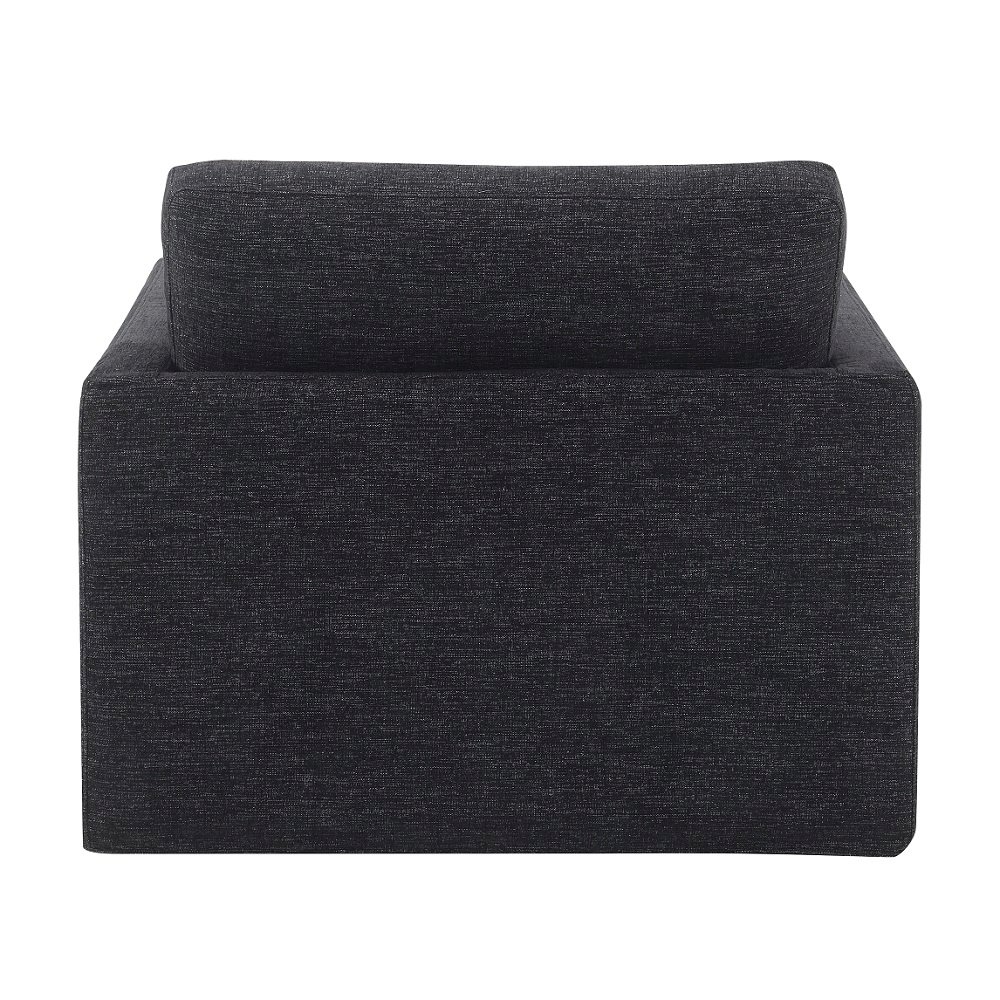 Naveen Swivel Chair w/Pillow Dark Gray Fabric. Picture 5
