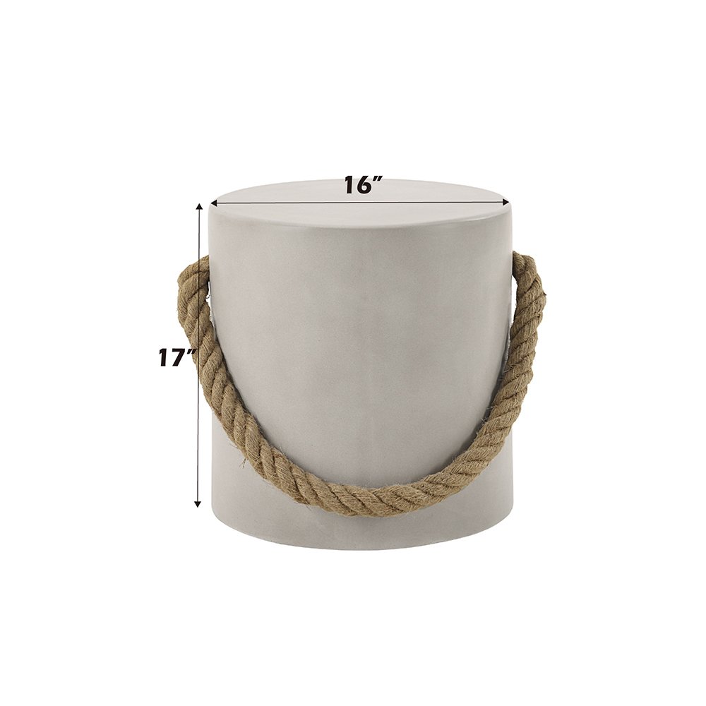 Gene Accent Table Natural Gray. Picture 7