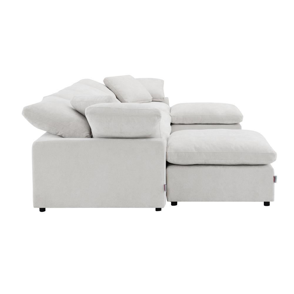 Naveen Modular - Wedge w/Pillow Ivory Linen. Picture 9