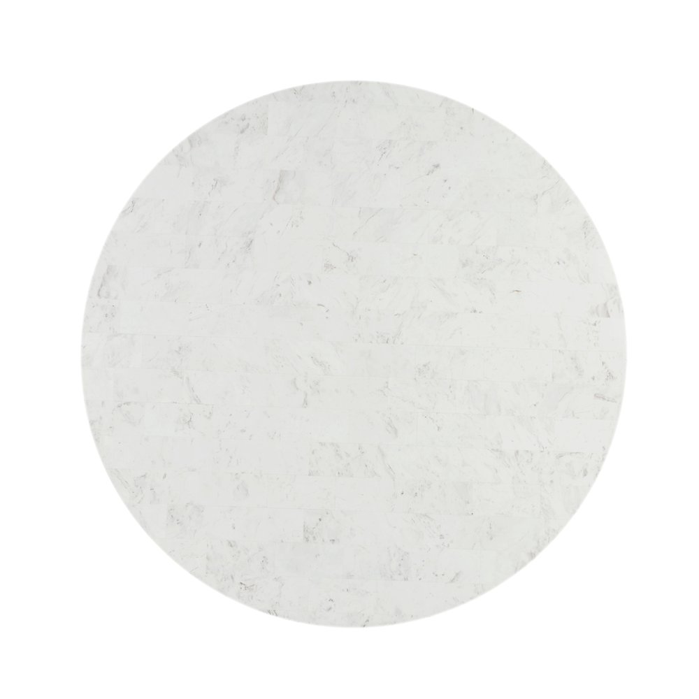 Kala Round Dining Table w/Natrual Marble Top Natural Marble Top & Oak. Picture 2