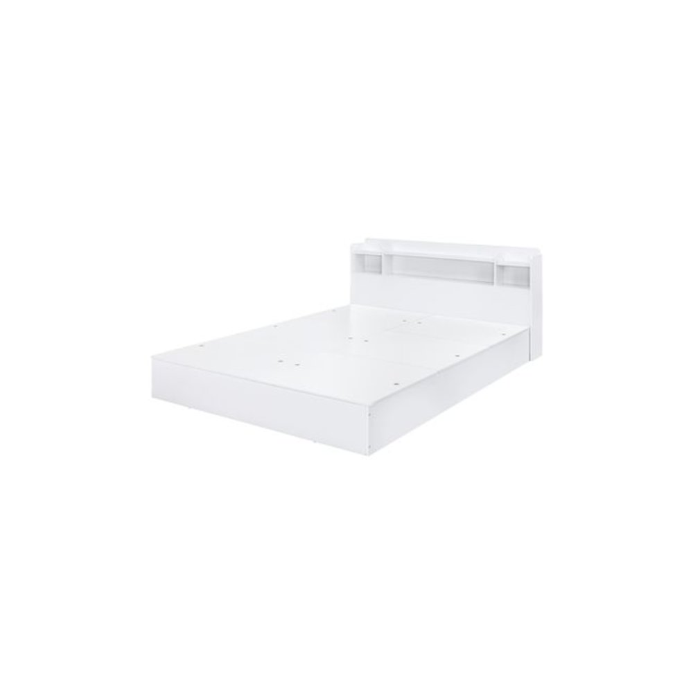 Perse Queen Bed w/Storage White. Picture 1