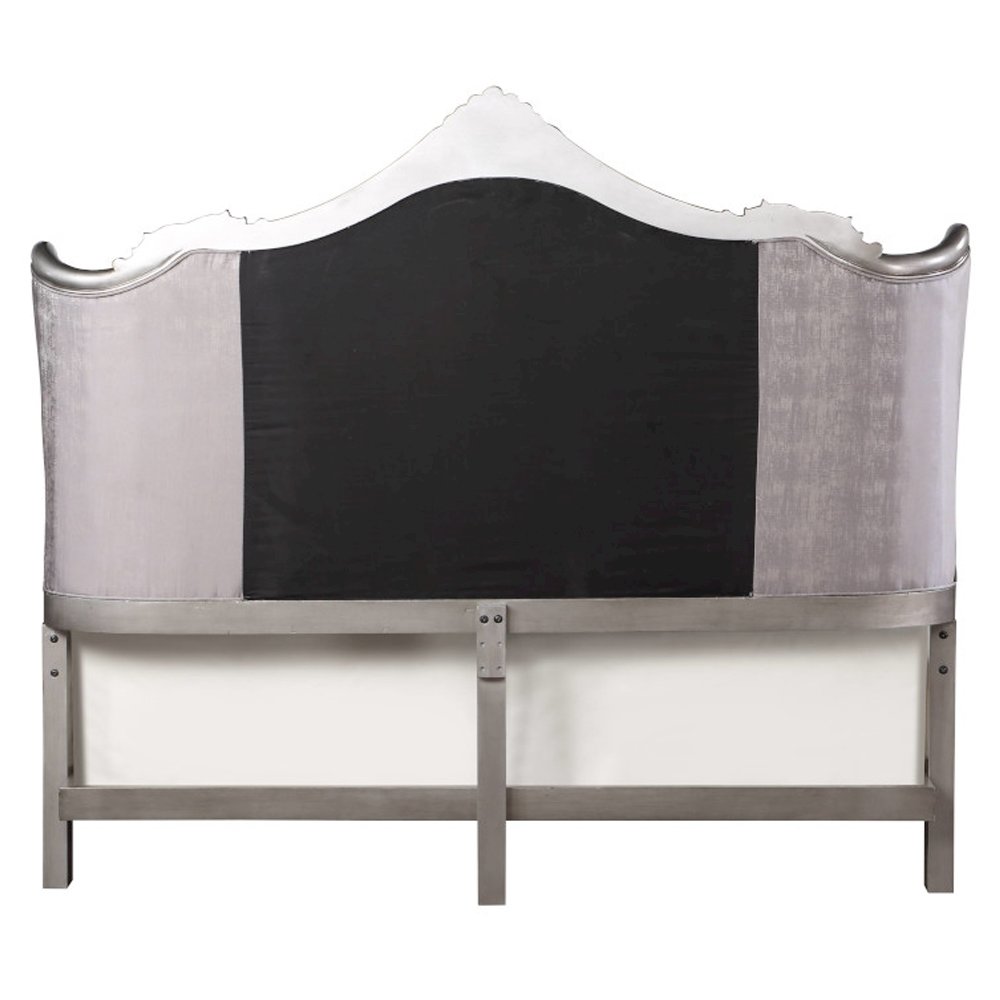 Ariadne Queen Bed Velvet & Antique Platinum. Picture 5