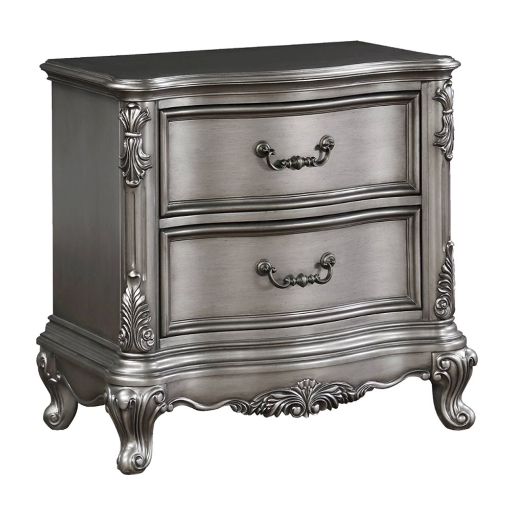 Ariadne Nightstand Antique Platinum. Picture 2