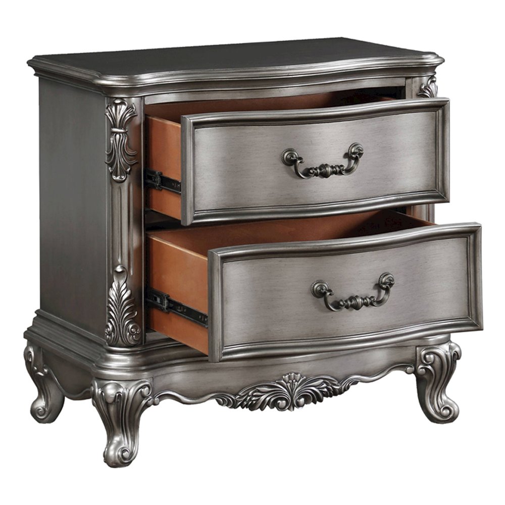 Ariadne Nightstand Antique Platinum. Picture 4
