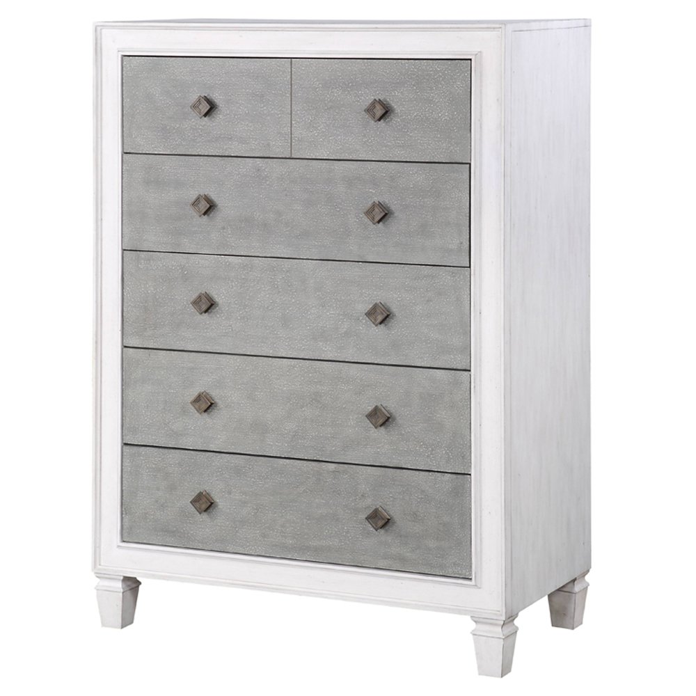 Katia Chest Rustic Gray & Weathered White. Picture 2