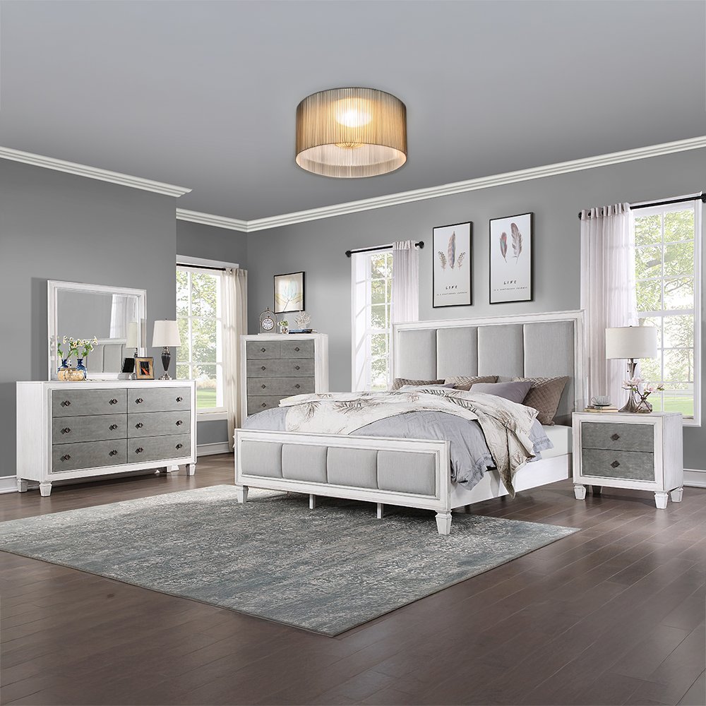 Katia Chest Rustic Gray & Weathered White. Picture 7