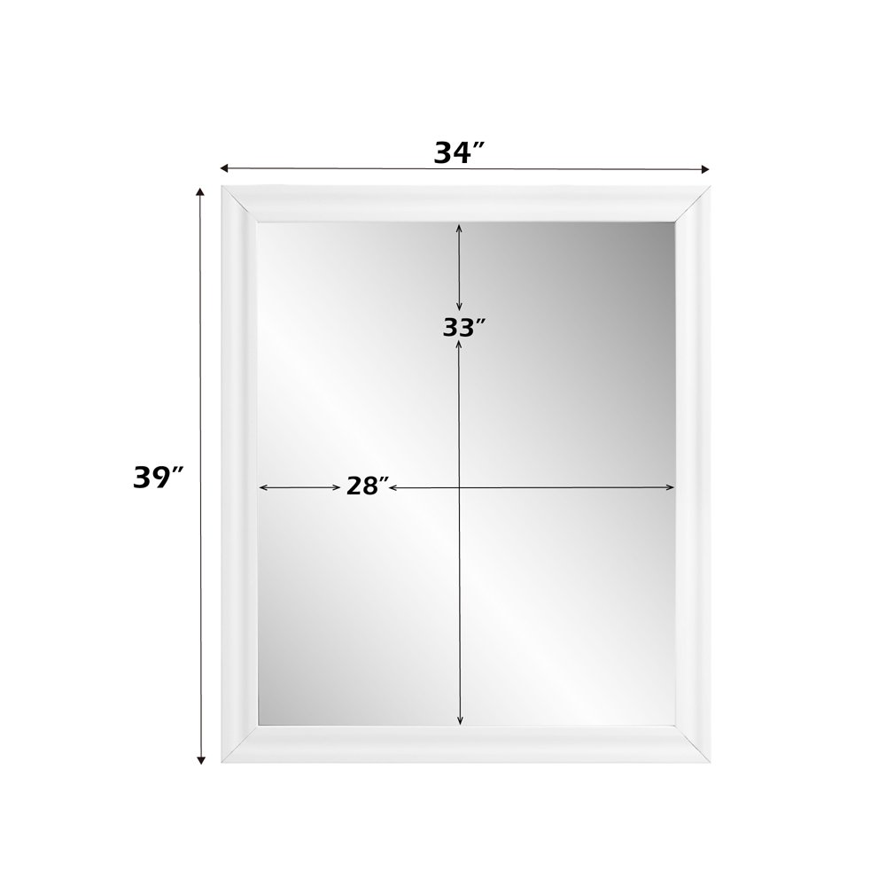 Gaines Mirror White High Gloss. Picture 4