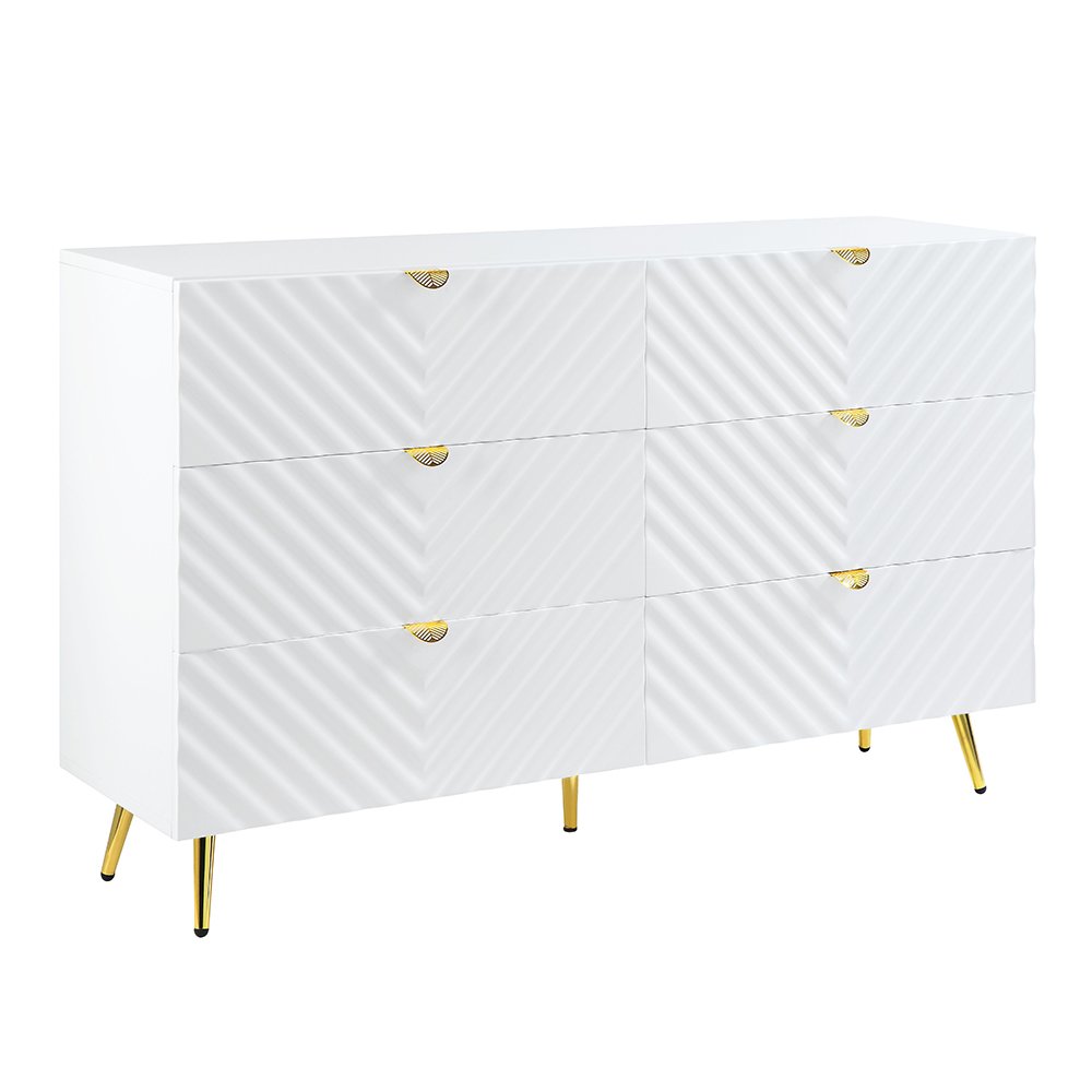 Gaines Dresser White High Gloss. Picture 2