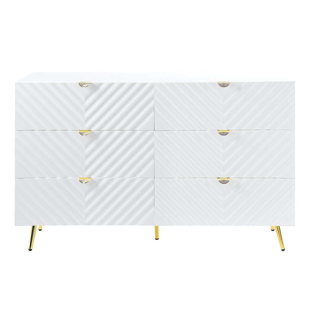 Gaines Dresser White High Gloss. Picture 3