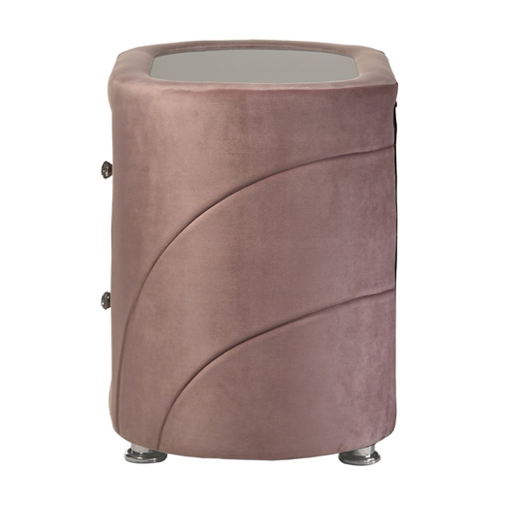 Salonia Nightstand Pink Velvet. Picture 5