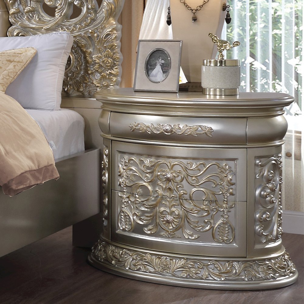 Sorina Nightstand Antique Gold. Picture 1