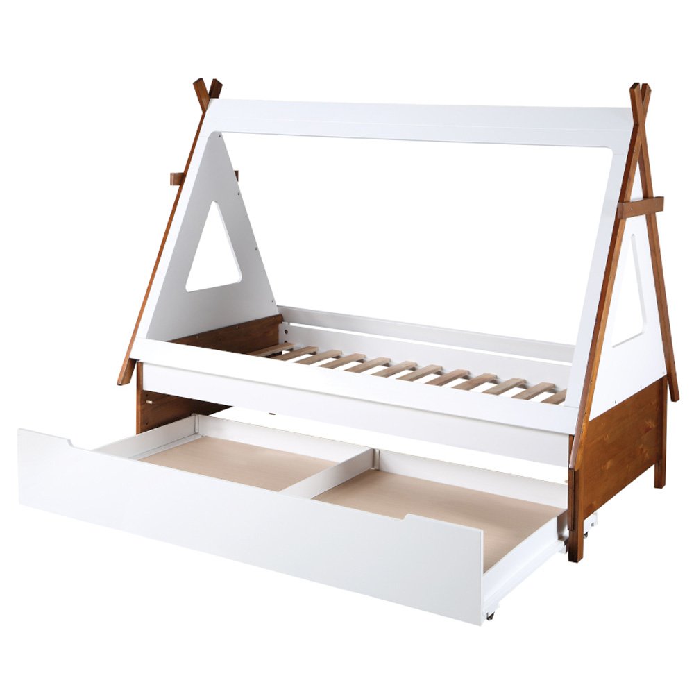 Loreen Twin Bed Oak & White. Picture 5