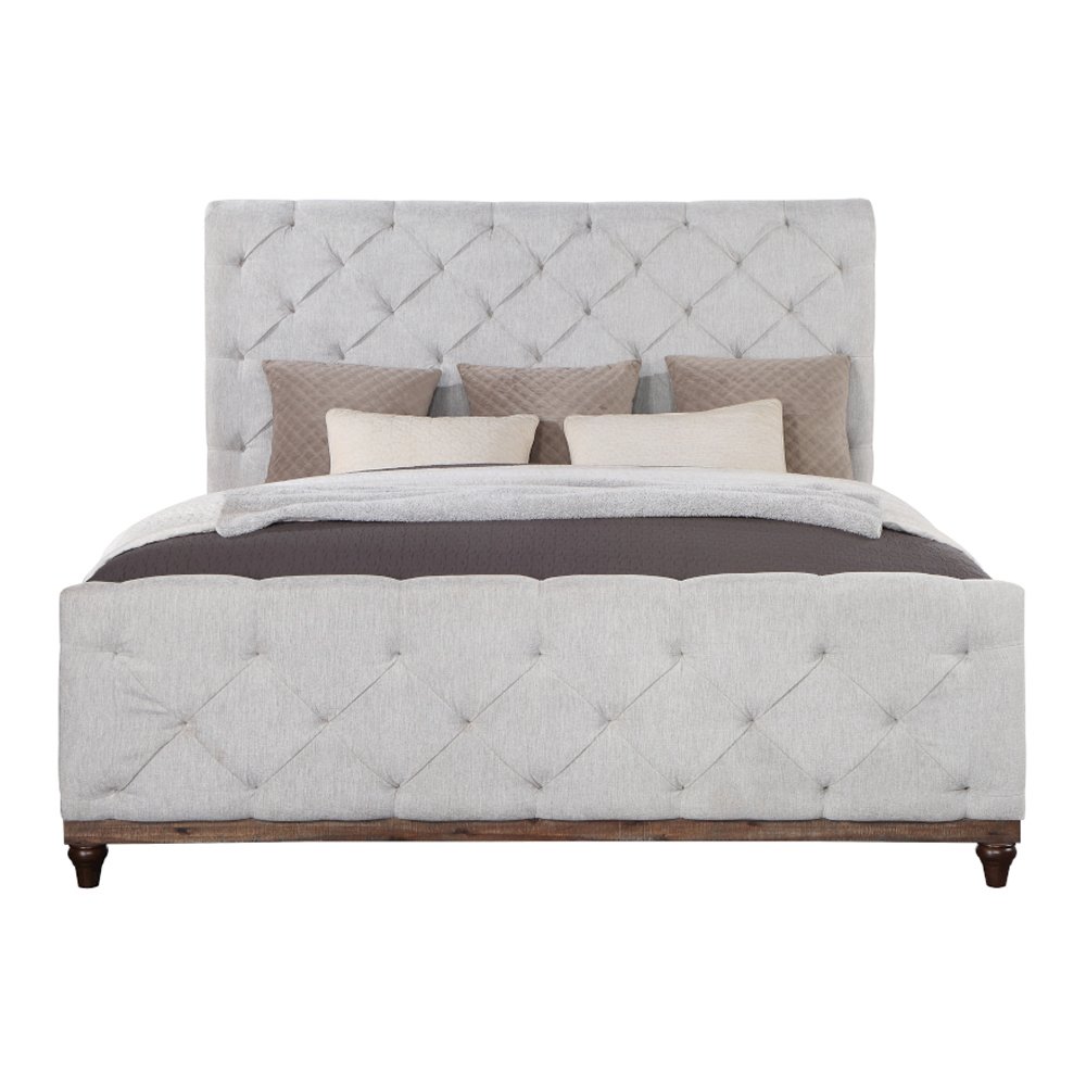 Andria Queen Bed Reclaimed Oak. Picture 3