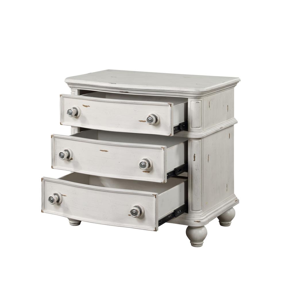 Jaqueline Nightstand in Antique White Finish. Picture 4