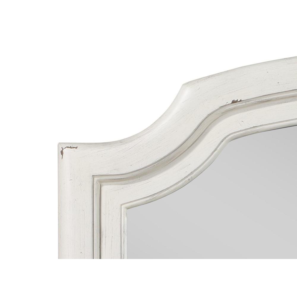Jaqueline Mirror in Antique White Finish. Picture 4
