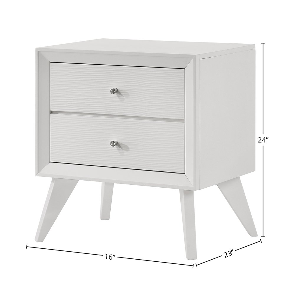 Cerys Nightstand White Finish. Picture 6