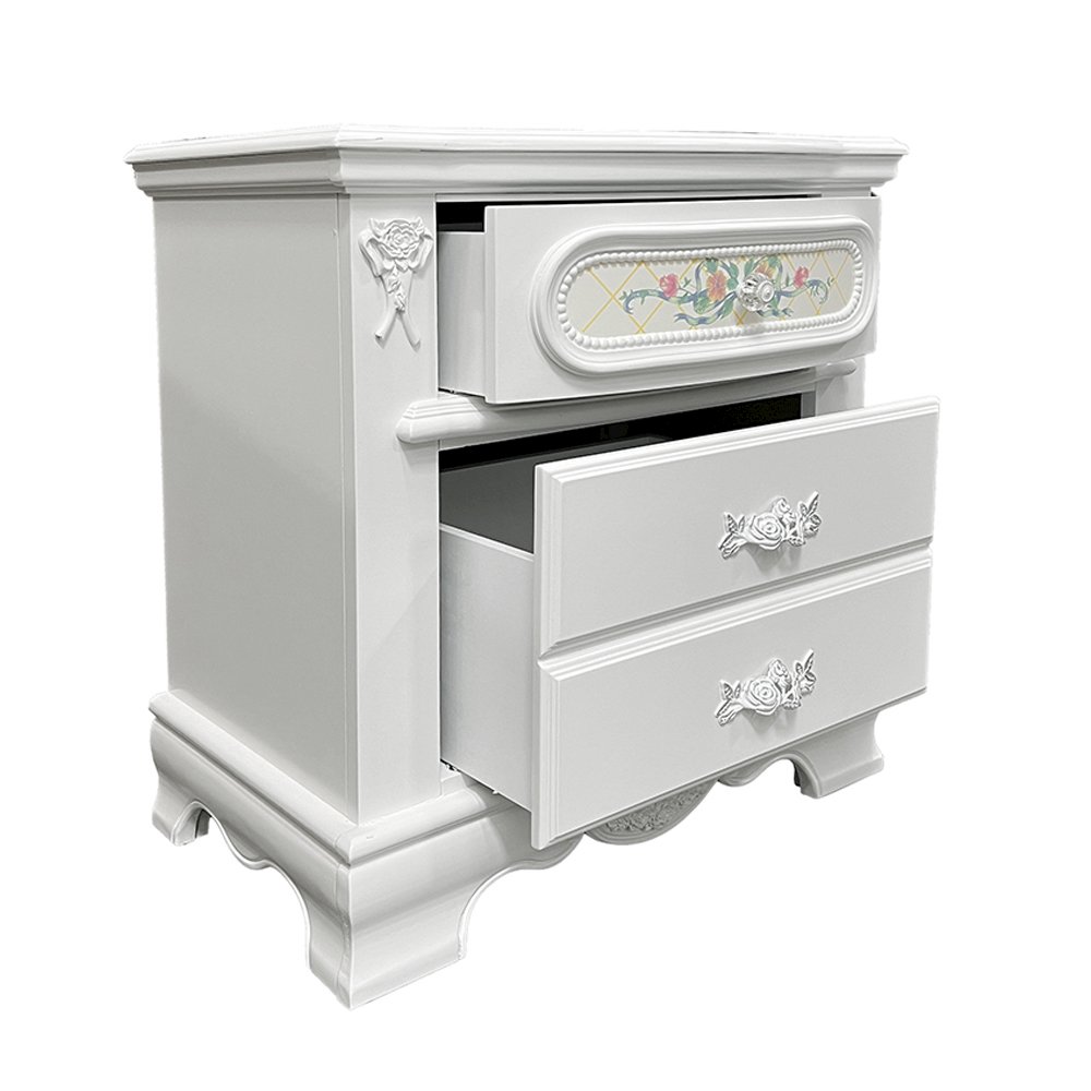 Flora Nightstand White. Picture 3