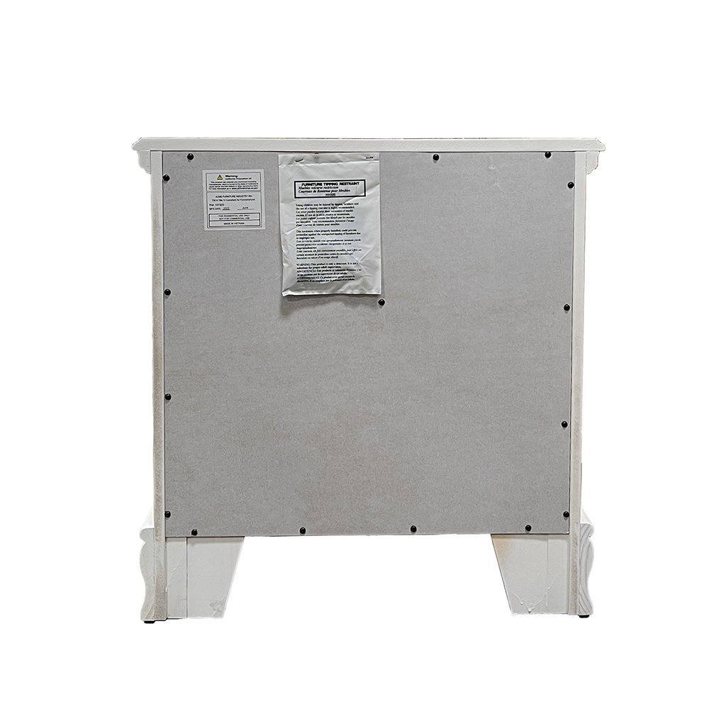Flora Nightstand White. Picture 5