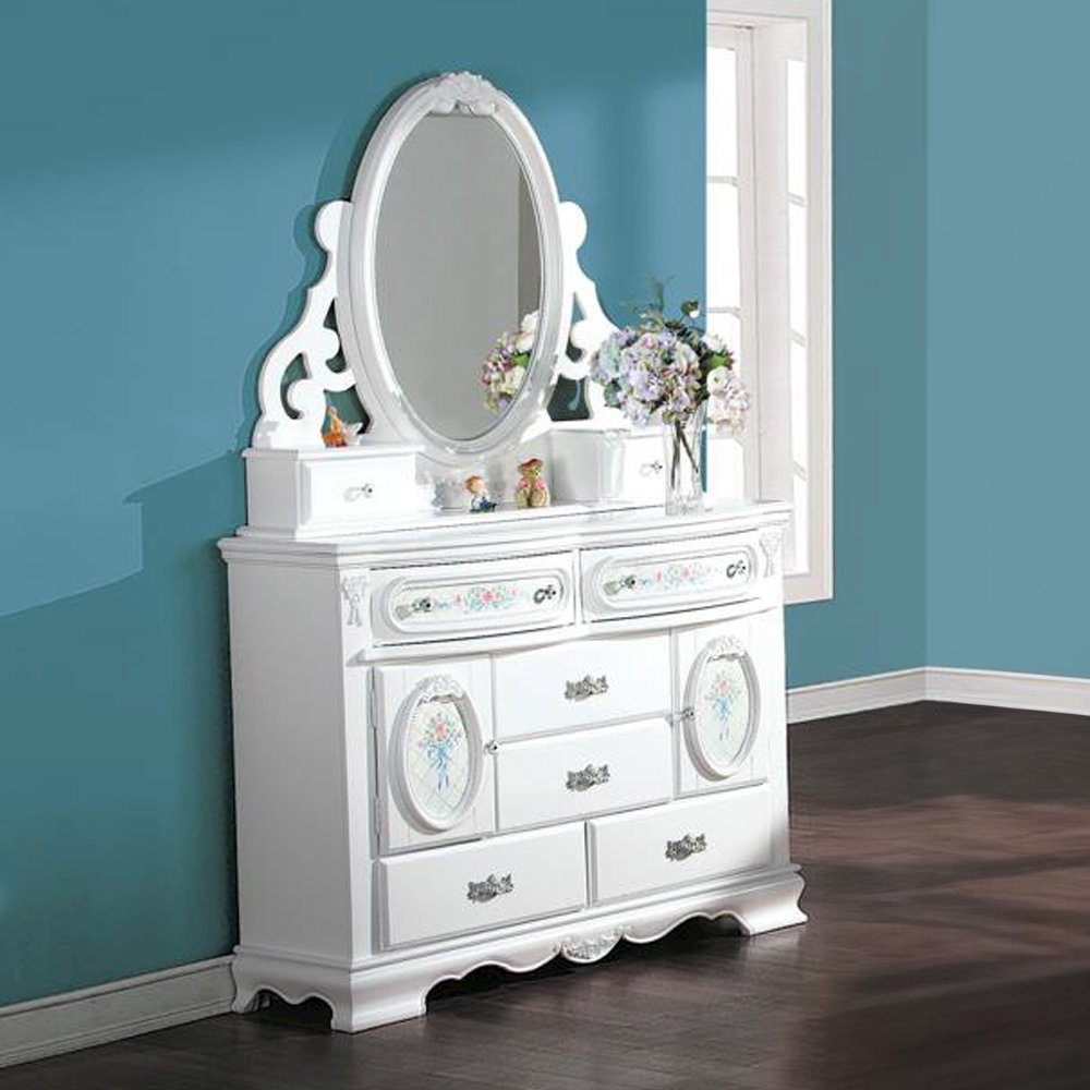Flora Dresser w/Door White. Picture 1