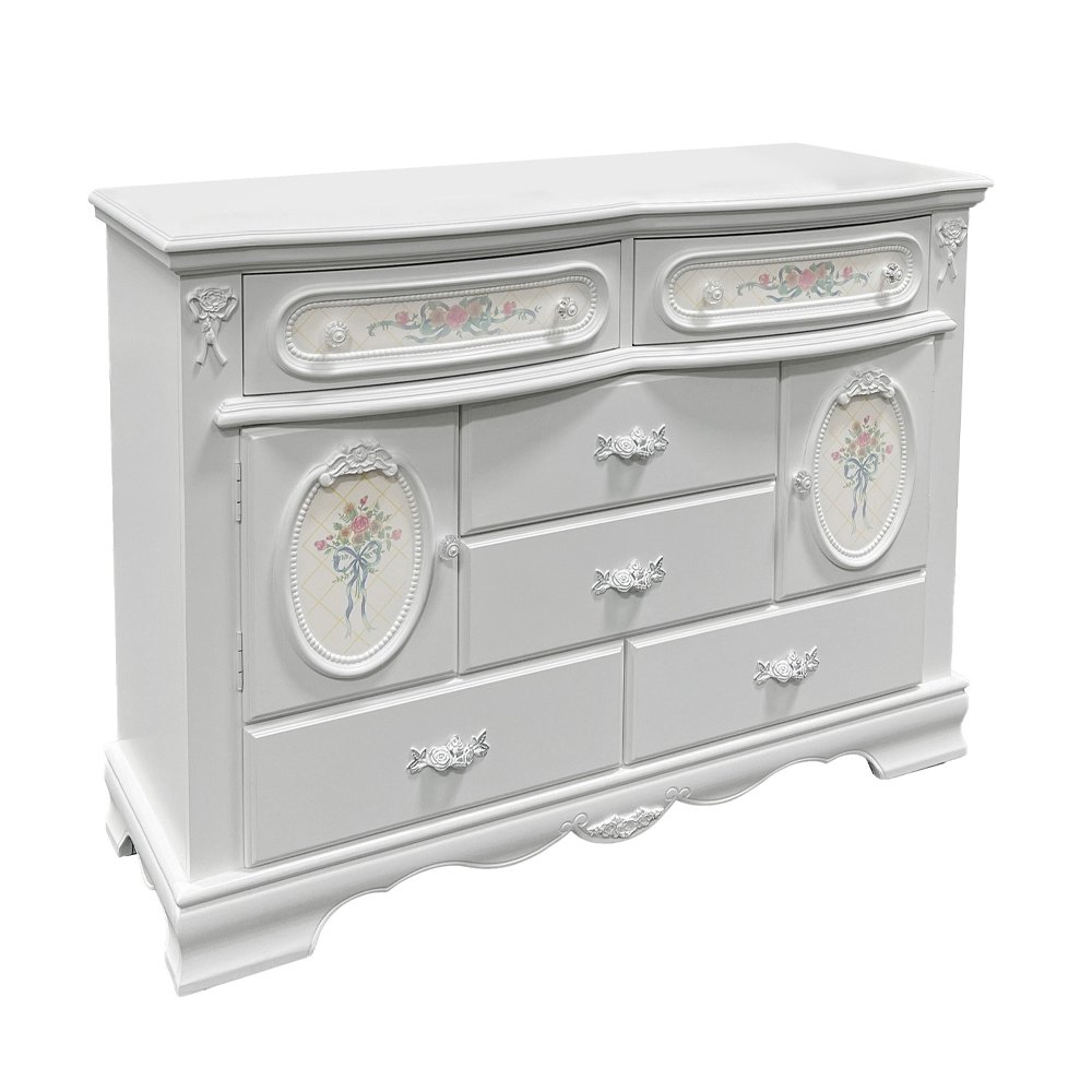 Flora Dresser w/Door White. Picture 2