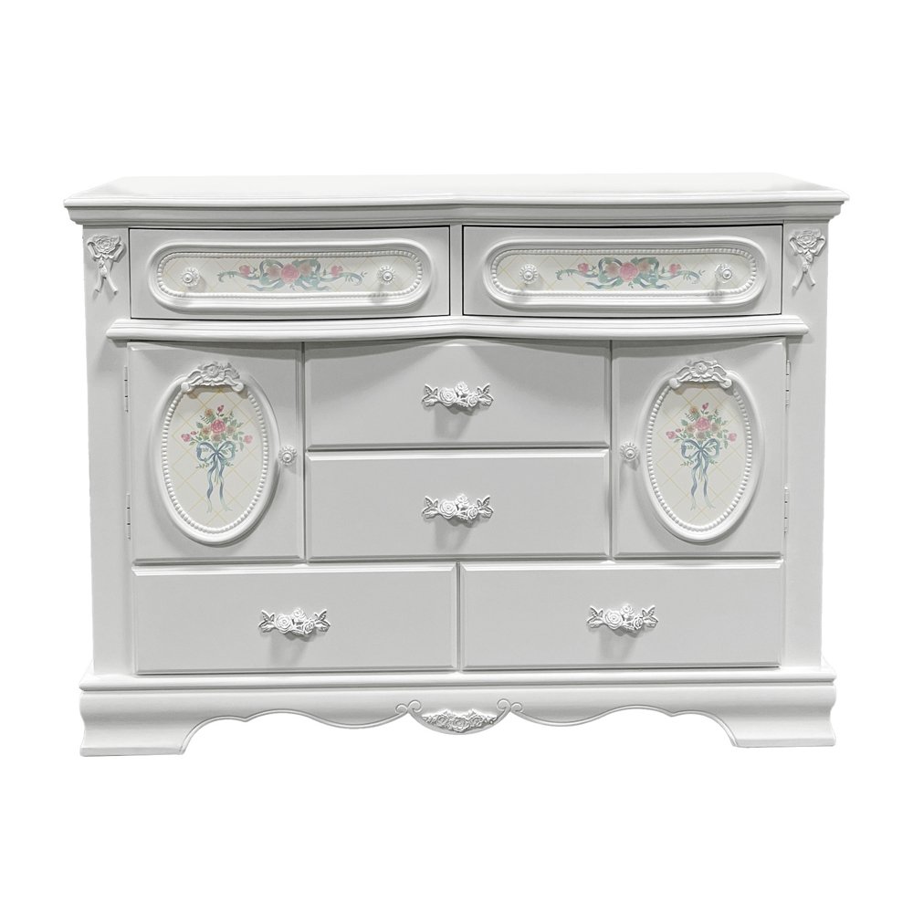 Flora Dresser w/Door White. Picture 3