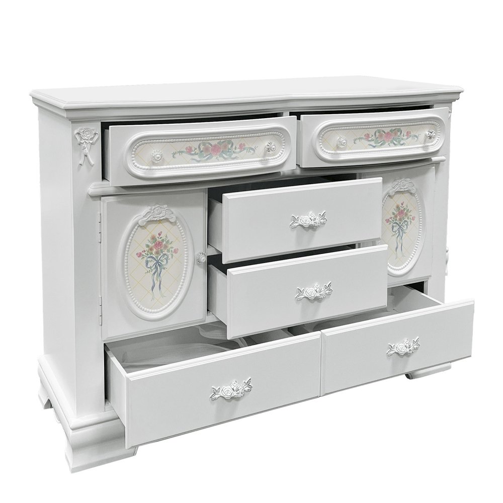 Flora Dresser w/Door White. Picture 4