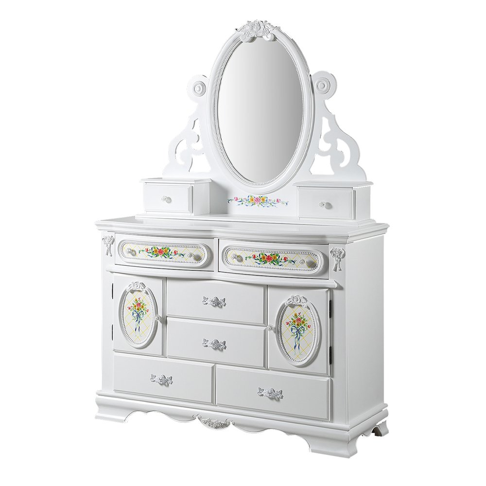 Flora Dresser w/Door White. Picture 6