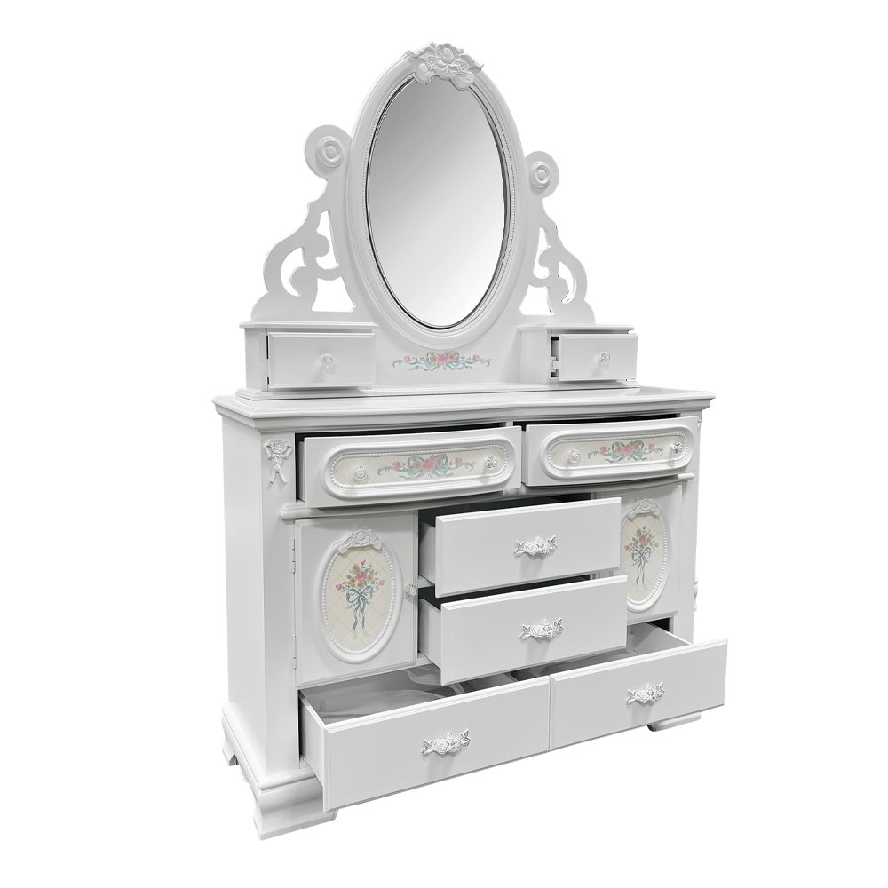 Flora Dresser w/Door White. Picture 8