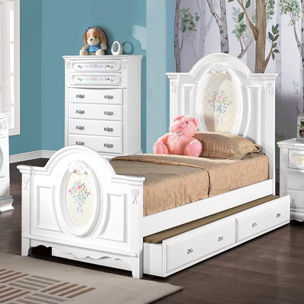 Flora Twin Bed White. Picture 1