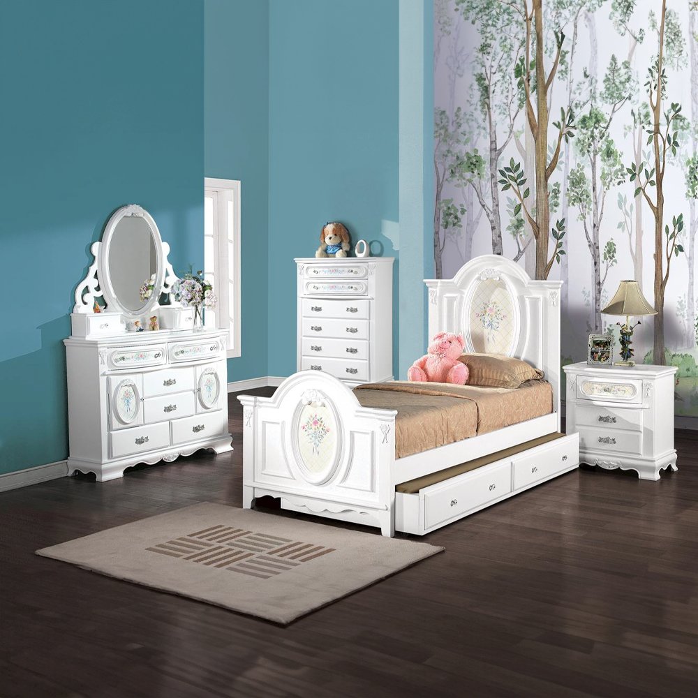 Flora Twin Trundle White. Picture 7