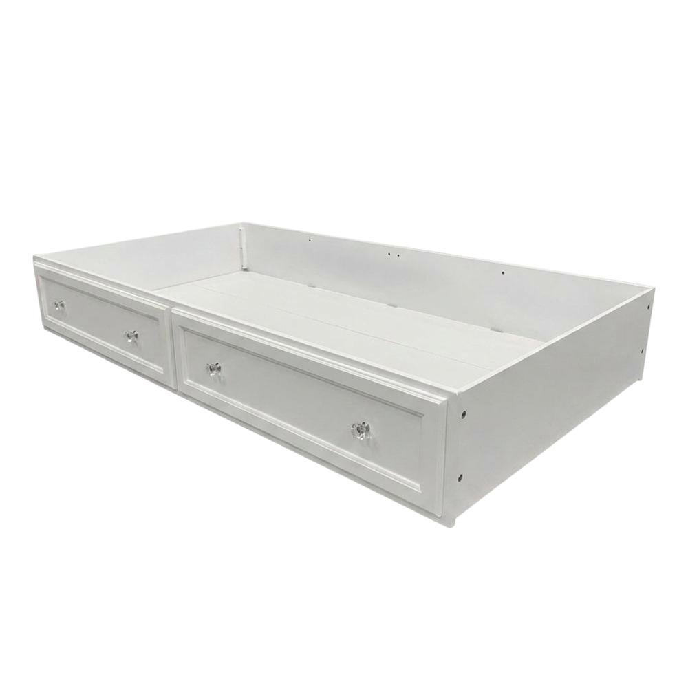 Wood Composite Twin Trundle Bed Frame, Transitional Daybed with Trundle for Kids. Picture 4