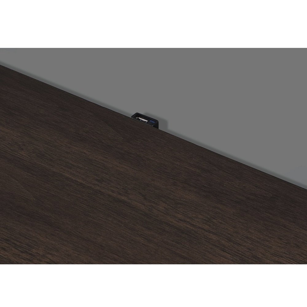 Carena Nightstand w/USB Port White & Walnut. Picture 7