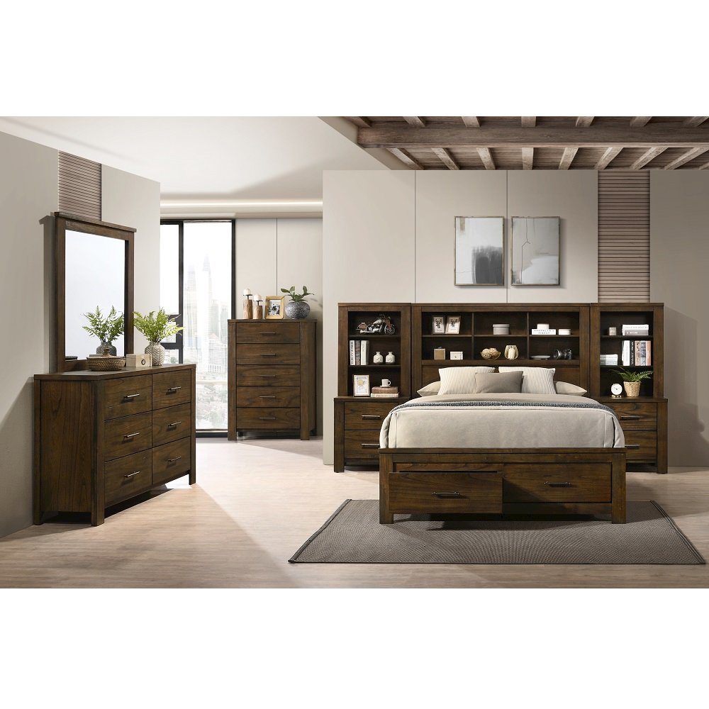 Merrilee II Queen Bed Oak. Picture 7
