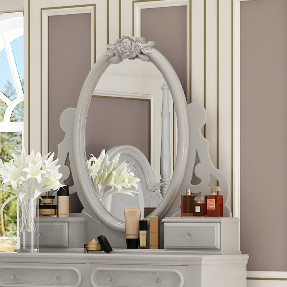Flora Jewelry Mirror Gray. Picture 1