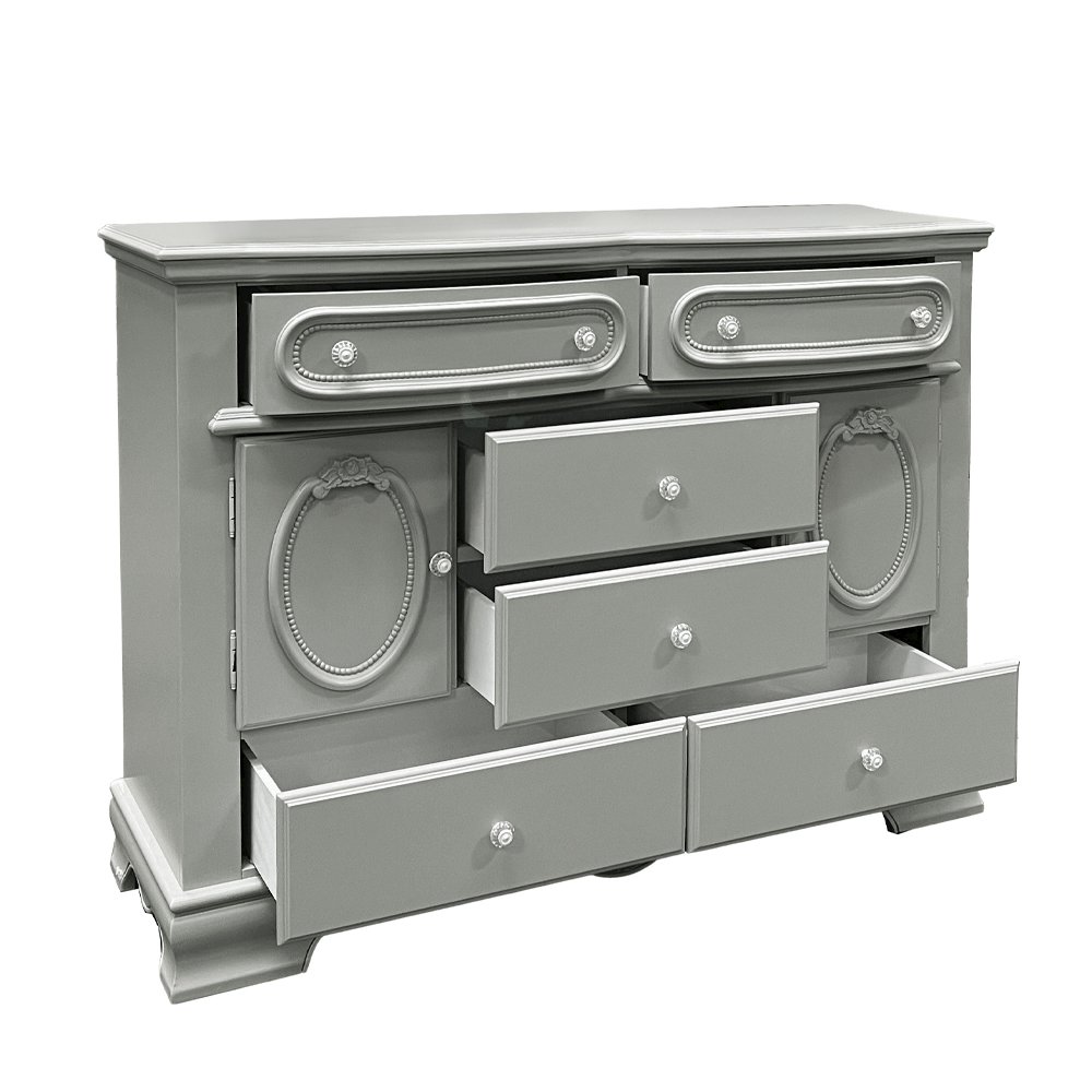 Flora Dresser w/Door Gray. Picture 5