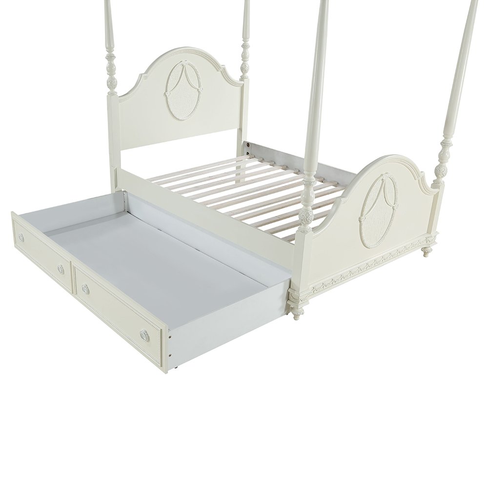 Dorothy Full Bed (Wooden Poster) Ivory. Picture 7