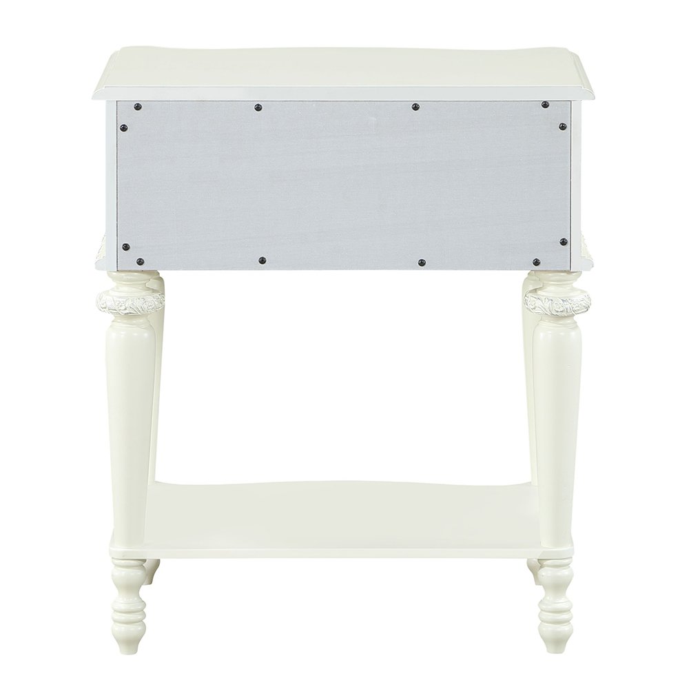 Dorothy Nightstand w/1 Drawer Ivory. Picture 4