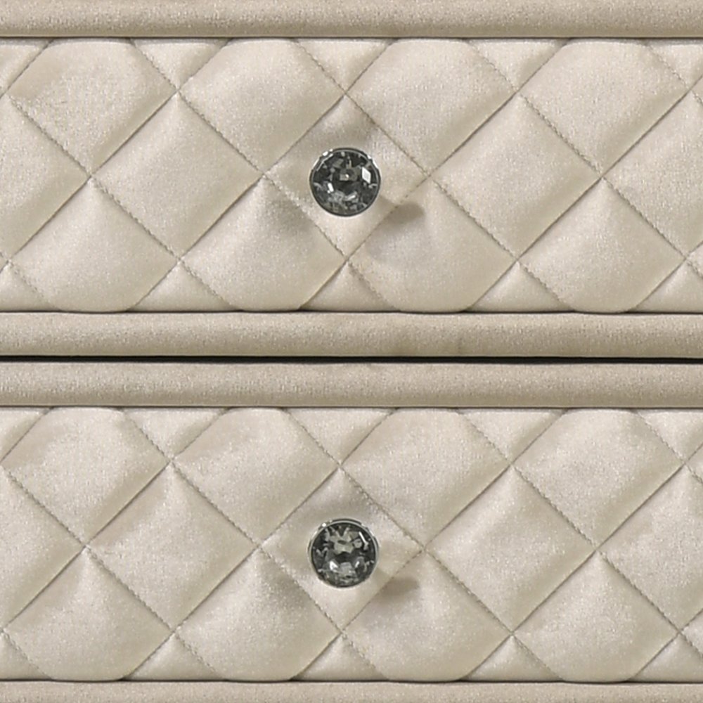 Lucienne Nightstand Beige Velvet. Picture 9