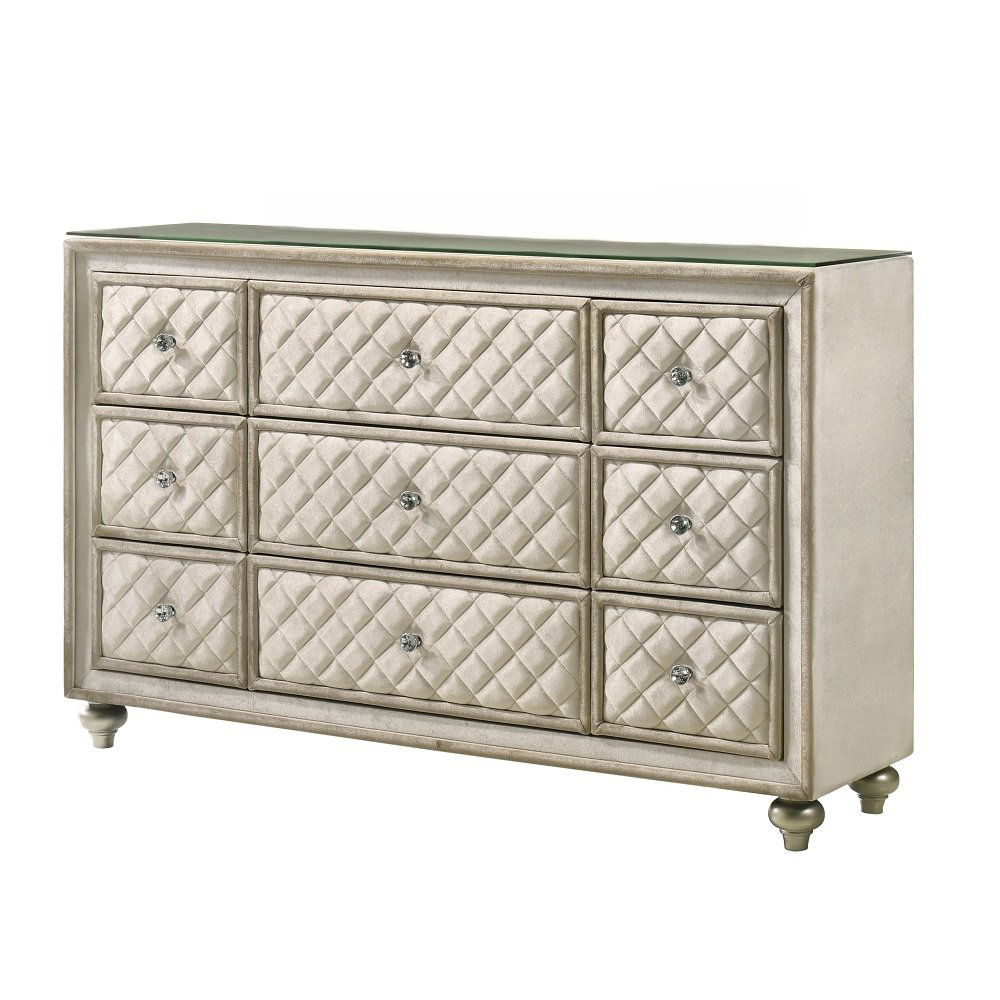 Lucienne Dresser Beige Velvet. Picture 1