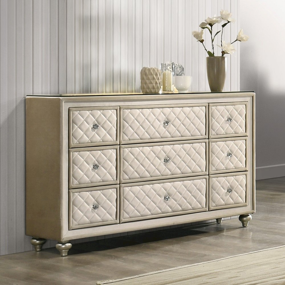 Lucienne Dresser Beige Velvet. Picture 4