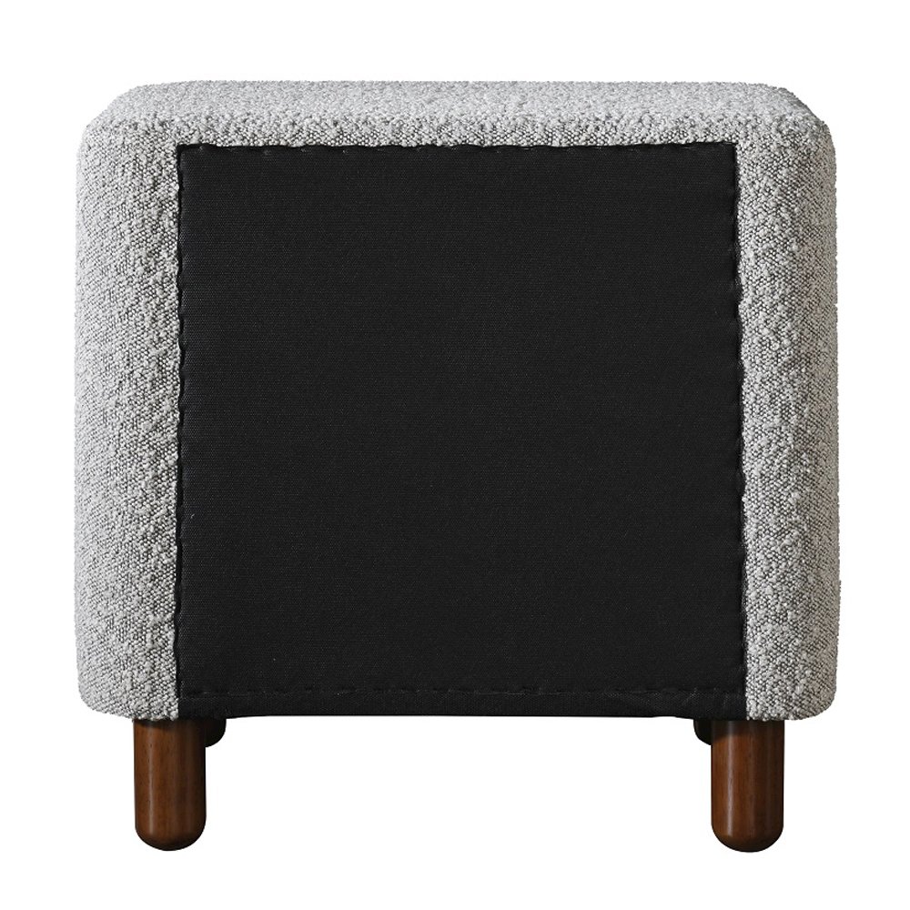 Cleo Nightstand Gray Boucle. Picture 5
